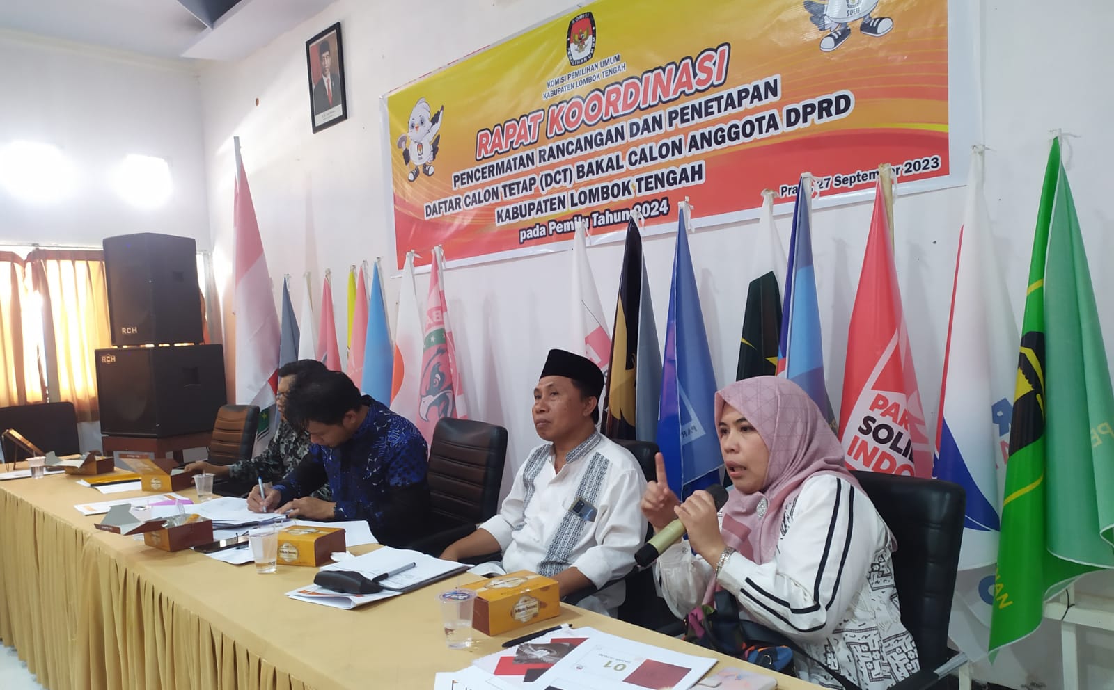Hadiri Rakor KPU, Bawaslu Lombok Tengah Soroti Bacaleg Dari Unsur Ini