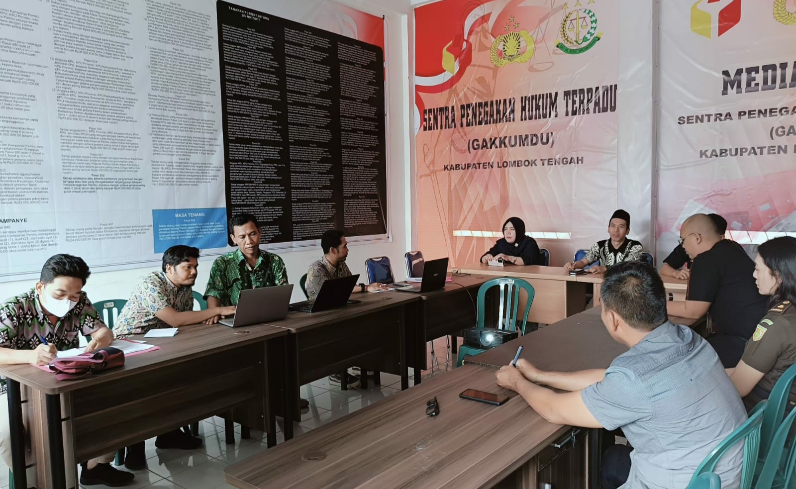 Sentra Gakkumdu Bawaslu Lombok Tengah Gelar Rakor Pasca Pemilu