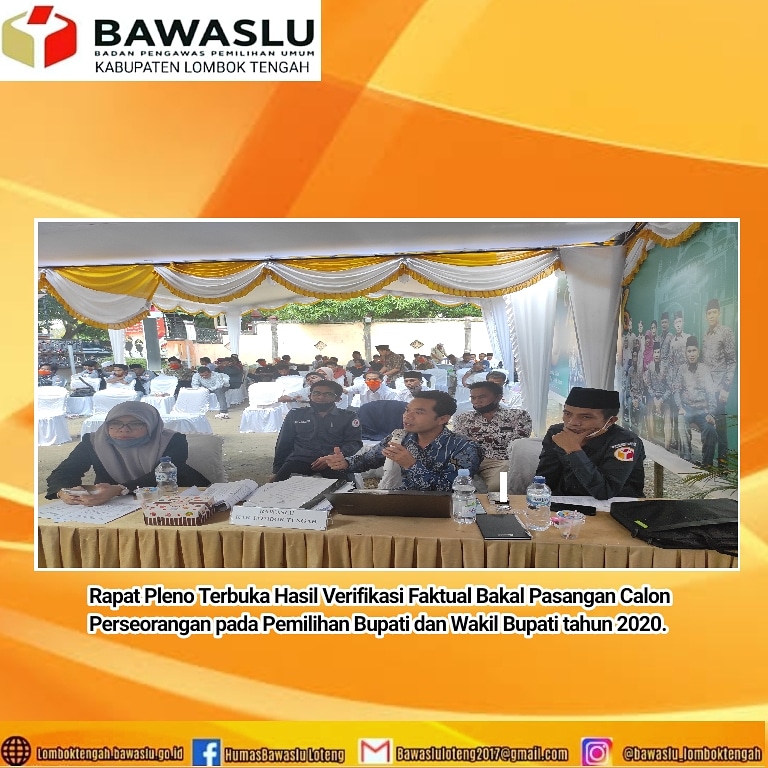 Bawaslu Hadiri Rapat Pleno Terbuka