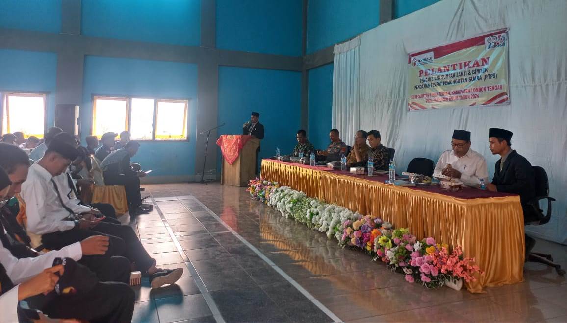 Kapolsek Praya Tengah Beri Bimtek Kepada Anggota PTPS