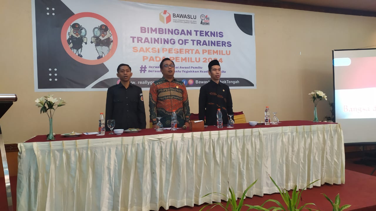 Tingkatkan Kompetensi Saksi, Bawaslu Lombok Tengah Adakan TOT