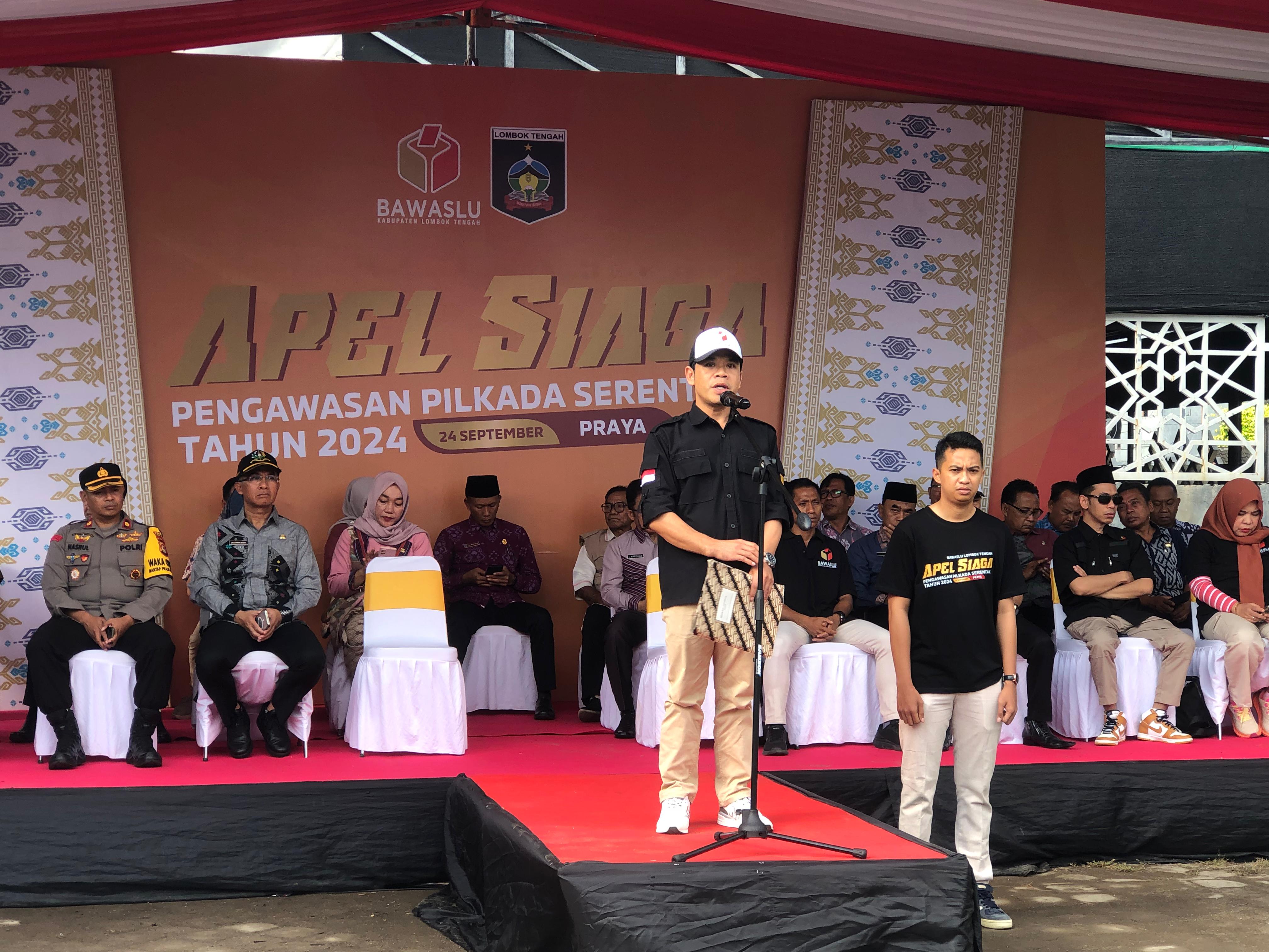 Bawaslu Lombok Tengah Gelar Apel Siaga Pengawasan Pemilihan Serentak Tahun 2024