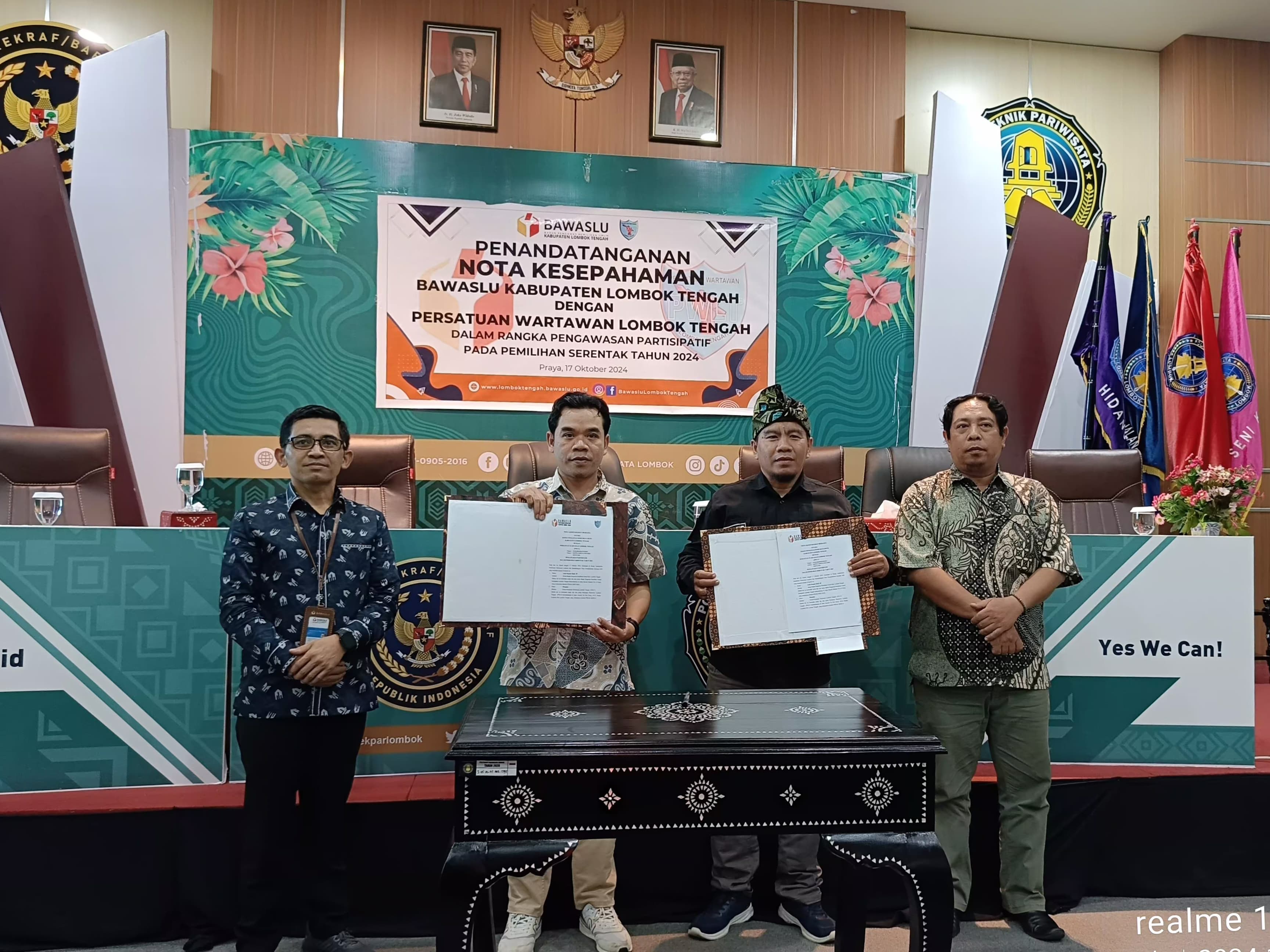 Bawaslu Jalin Kerjasama Dengan Persatuan Wartawan Lombok Tengah