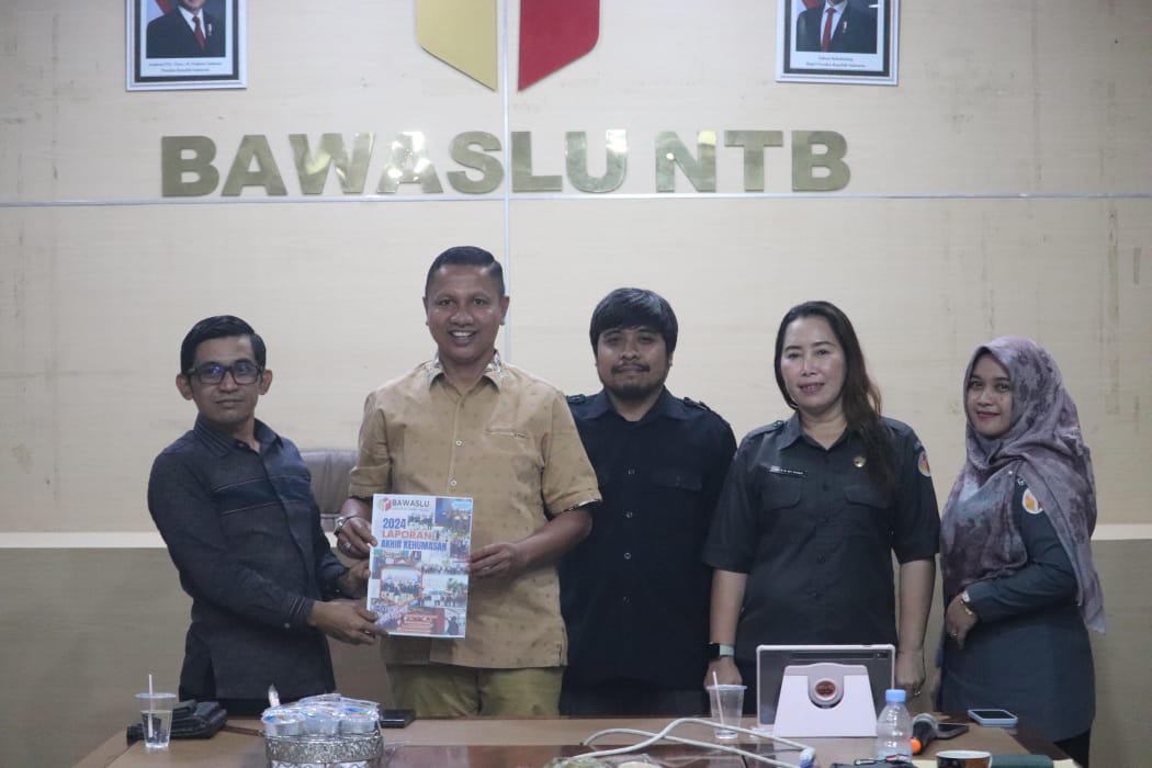 Bawaslu Lombok Tengah Hadiri Rapat Evaluasi Kehumasan Tahun 2024