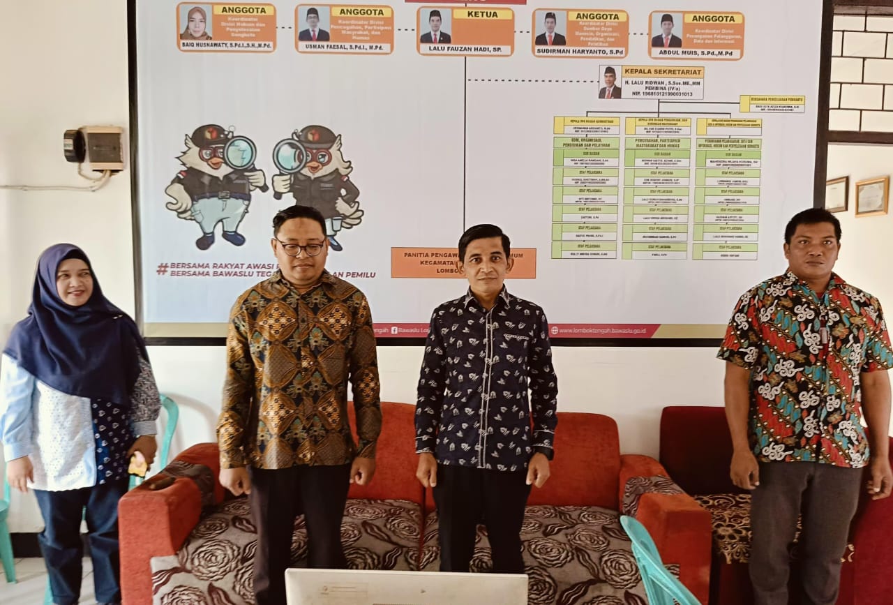 Bawaslu Lombok Tengah Hadiri Koordinasi TOT Pendidikan Pengawas Partisipatif