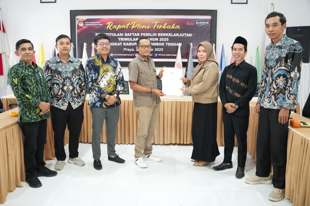 Rekap PDPB Triwulan III Tetapkan 802.273 Pemilih, Bawaslu Lombok Tengah Kawal Akurasi Data
