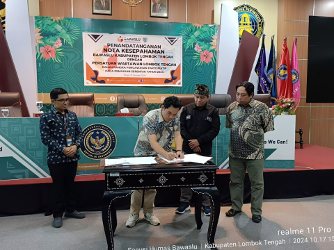 Bawaslu Jalin Kerjasama Dengan Persatuan Wartawan Lombok Tengah