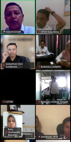 Mantapkan Persiapan, Bawaslu Lombok Tengah Ikuti Rapat Strategi Pengawasan PDPB Se Kabupaten/Kota NTB