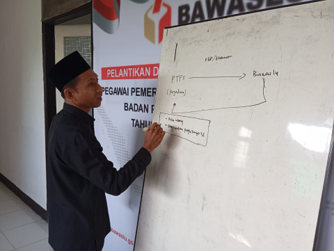 Bawaslu Kabupaten Lombok Tengah menggelar diskusi mingguan yang kali ini mengangkat tema Putusan Dewan Kehormatan Penyelenggara Pemilu (DKPP) Nomor 122-PKE-DKPP/IV/2025, Senin (28/07),