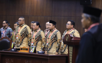 Seluruh Pimpinan Bawaslu Hadiri Putusan Sengketa Pilpres di MK