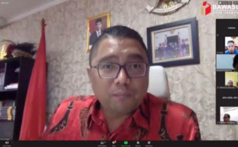 Bawaslu Loteng Ikuti Rakoornas Tahapan Kampanye dan Dana Kampanye secara Daring