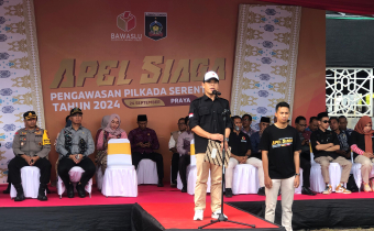 Bawaslu Lombok Tengah Gelar Apel Siaga Pengawasan Pemilihan Serentak Tahun 2024